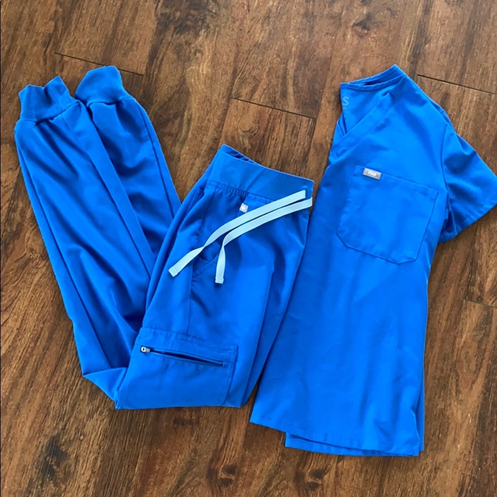 FIGS royal blue Catarina Zamora set XS